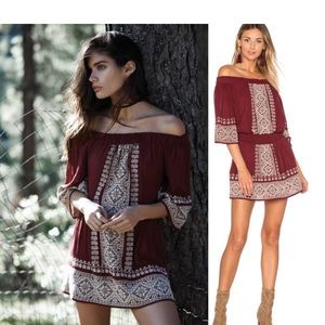 Tularosa mini dress romper coverup off shoulder S